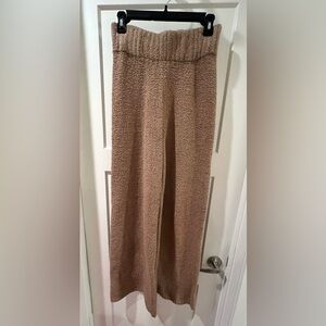 SKIMS Cozy Tan Wide-Leg Pants